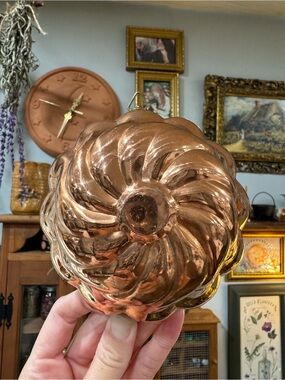 Vintage Copper Jello Mold, Kitchen Decor